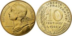 World Coins - France, 10 Centimes, Marianne, 1982, Paris, Aluminum-Bronze,