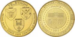 World Coins - France, Tourist token, Téléthon, 2015, Monnaie de Paris, Brass,
