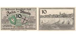 World Coins - Germany, Lyck Stadt, 10 Pfennig, paysage 2, 1920, 1920-10-01, UNC(60-62)
