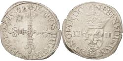 World Coins - Coin, France, Henri III, 1/4 Ecu, 1580, La Rochelle, , Silver