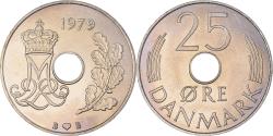 World Coins - Coin, Denmark, Margrethe II, 25 Öre, 1979, Copenhagen, , Copper-nickel