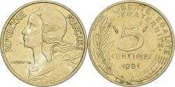 World Coins - France, 5 Centimes, Marianne, 1981, Paris, Aluminum-Bronze,