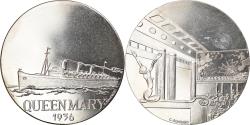 World Coins - France, Medal, Les Grands Transatlantiques, Queen Mary, Shipping, C. Gondard