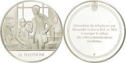 World Coins - France, Medal, Le téléphone, Sciences & Technologies, , Silver