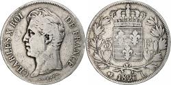 World Coins - France, Charles X, 5 Francs, 1827, Bayonne, Silver, , Gadoury:644