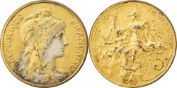 World Coins - Coin, France, Dupuis, 5 Centimes, 1907, Paris, Gild and Silver plated