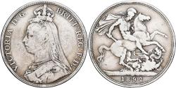 World Coins - Great Britain, Victoria, Crown, 1892, London, Silver, , KM:765