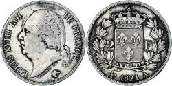 World Coins - Coin, France, Louis XVIII, Louis XVIII, 2 Francs, 1821, Paris,