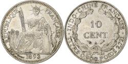 World Coins - French Indochina, 10 Centimes, 1893, Paris, Silver,