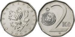 World Coins - Czech Republic, 2 Koruny, 2007, Nickel plated steel, , KM:9