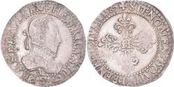 World Coins - Coin, France, Henri III, 1/2 franc au col gaufré, 1587, Paris,