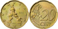 World Coins - Italy, 20 Euro Cent, 2002, Rome, Nordic gold,