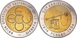 World Coins - France, Token, Pessac - Union Sportive et Culturelle, 1994,