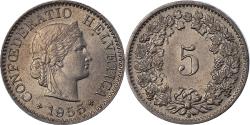 World Coins - Coin, Switzerland, 5 Rappen, 1955