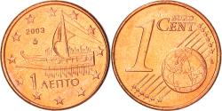 World Coins - Greece, Euro Cent, 2003, Athens, , Copper Plated Steel, KM:181