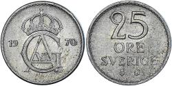 World Coins - Coin, Sweden, 25 Öre, 1970