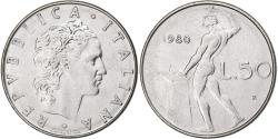 World Coins - Italy, 50 Lire, 1980, Rome, Stainless Steel, , KM:95.1