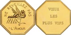 World Coins - France, Token, Amour et Mariage, Voeux, Gilt Bronze, Belo,