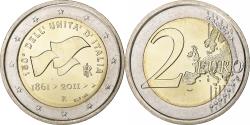 World Coins - Italy, 2 Euro, 2011, Bi-Metallic,
