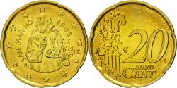 World Coins - San Marino, 20 Euro Cent, 2005, , Brass, KM:444