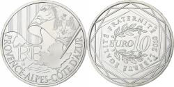World Coins - France, 10 Euro, Provence-Alpes-Cote d'Azur, 2010, Silver,