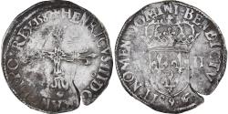 World Coins - Coin, France, Henri III, 1/4 Ecu, 1587, Rennes, , Silver, Sombart:4662