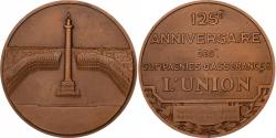 World Coins - France, Medal, Compagnie d'Assurances l'Union, 125ème Anniversaire, 1954