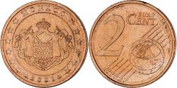 World Coins - Monaco, Rainier III, 2 Euro Cent, 2001, Paris, , Copper Plated Steel