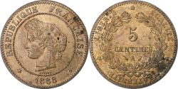 World Coins - France, 5 Centimes, Cérès, 1888, Paris, Bronze, , Gadoury:157a