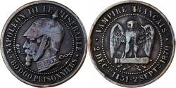 World Coins - France, Napoleon III, Module de 5 Centimes, 1870, Paris, Satirique, Bronze