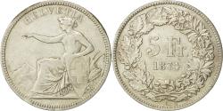 World Coins - Switzerland, 5 Francs, Helvetia, 1874, Bern, Silver, , KM:11