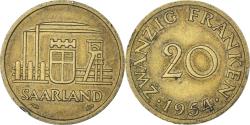 World Coins - Coin, SAARLAND, 20 Franken, 1954