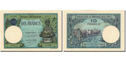 World Coins - Banknote, Madagascar, 10 Francs, Undated (1937-47), KM:36, UNC(63)