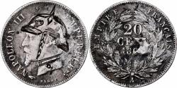 World Coins - France, 20 Centimes, Napoléon III, Satirique, 186[?], Paris, Silver,