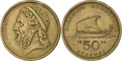 World Coins - Greece, 50 Drachmes, 1986, Athens, Aluminum-Bronze, , KM:147