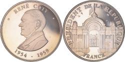 World Coins - France, Medal, Les Présidents de la République, René Coty, Politics, Society