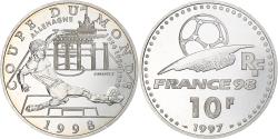 World Coins - France, 10 Francs, France 98, Allemagne, 1997, Monnaie de Paris, BE, Silver