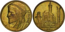 World Coins - France, Medal, Exposition Coloniale Internationale, Paris, Afrique, 1931, Brass