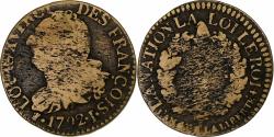 World Coins - France, Louis XVI, 3 Deniers, 1792 / AN 4, Limoges, Brass, , Gadoury:5