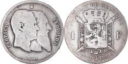 World Coins - Coin, Belgium, Leopold II, Franc, 1880, Brussels, , Silver, KM:38