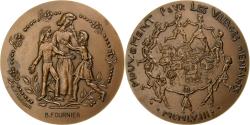 World Coins - France, Medal, Mouvement pour les Villages d'Enfants, 1958, Bronze, Tschudin