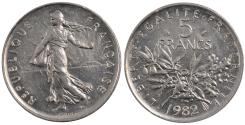 World Coins - Coin, France, Semeuse, 5 Francs, 1982, Paris, , Nickel Clad