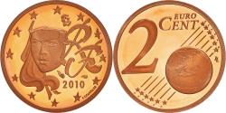 World Coins - France, 2 Euro Cent, 2010, Paris, BE, , Copper Plated Steel, Gadoury:2