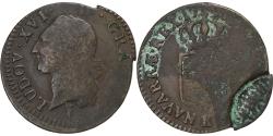 World Coins - France, Louis XVI, Sol, 1791, Bordeaux, Fautée, Copper, , Gadoury:350