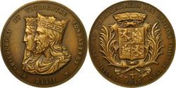 World Coins - France, Medal, Hôpitaux Civils de Lyon, Childebert, Schmitt, , Bronze