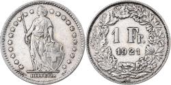 World Coins - Switzerland, Franc, 1921, Bern, Silver, , KM:24