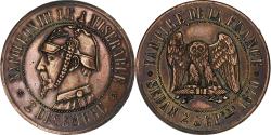 World Coins - France, 10 Centimes, Napoléon III, Satirique, Bataille de Sedan, n.d., Copper