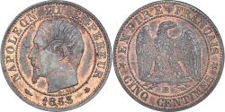 World Coins - Coin, France, Napoleon III, 5 Centimes, 1853, Strasbourg, , Bronze