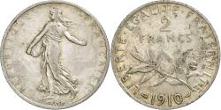 World Coins - France, 2 Francs, Semeuse, 1910, Paris, Silver, , Gadoury:532, KM:845.1