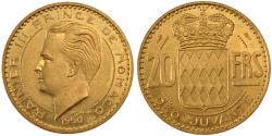 World Coins - Coin, Monaco, 20 Francs, 1950, , Cupro-Aluminium, Gadoury:140